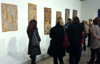 IDAIA\'s bark paintings and ochres guided tours, part of NAIDOC Week 2013 at the Art Gallery of NSW