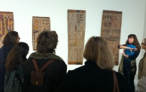 IDAIA\'s bark paintings and ochres guided tours, part of NAIDOC Week 2013 at the Art Gallery of NSW