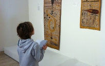 IDAIA\'s bark paintings and ochres guided tours, part of NAIDOC Week 2013 at the Art Gallery of NSW