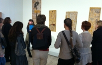 IDAIA\'s bark paintings and ochres guided tours, part of NAIDOC Week 2013 at the Art Gallery of NSW