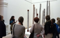 IDAIA\'s bark paintings and ochres guided tours, part of NAIDOC Week 2013 at the Art Gallery of NSW