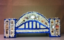 Esme Timbery and Marilyn Russel - Sydney Harbour Bridge, 2013 - Shells, velvet, fabric, glitter and craft - Approx. 54 x 25 x 12 cm