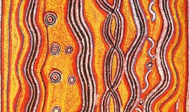 Paddy Japaljarri Sims - Warlu Jukurrpa (Fire Dreaming), 2008 - 152 x 122 cm @ Warlukurlangu Artists