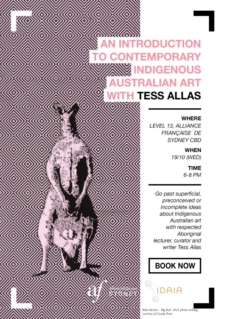 Poster Lecture Tess Allas - 19 Oct. 016 - Scratching the surface at Alliance Francaise de Sydney