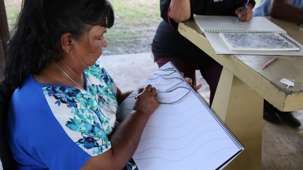 Aunty Marlene Hinch drawing - Courtesy Euraba Artists