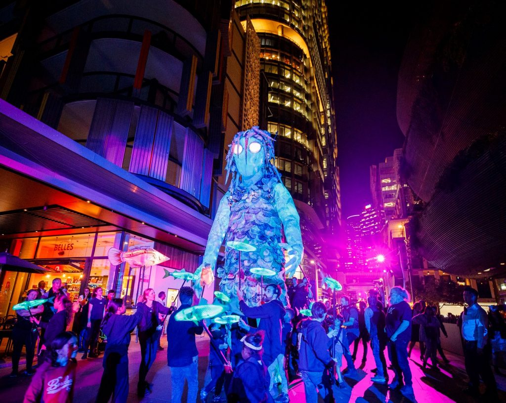 Marri Dyin in Barangaroo - Photo Vivid Sydney