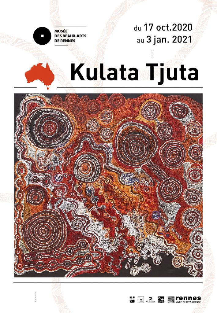 Poster of Kulata Tjuta exhibition at Musée des Beaux-Arts de Rennes