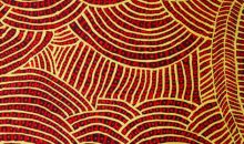 Ada Bird Petyarre, 1930 – 2009, Anmatyerre, Alyawarre, Atnangkere, Utopia Region NT, Awely (detail) 2000, batik, silk with azoic dyes, hand painted, 300 x 115.5cm.