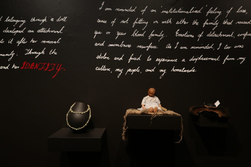 Installation view, taypani milaythina-tu - Return to Country, Tasmanian Museum and Art Gallery, 2022.